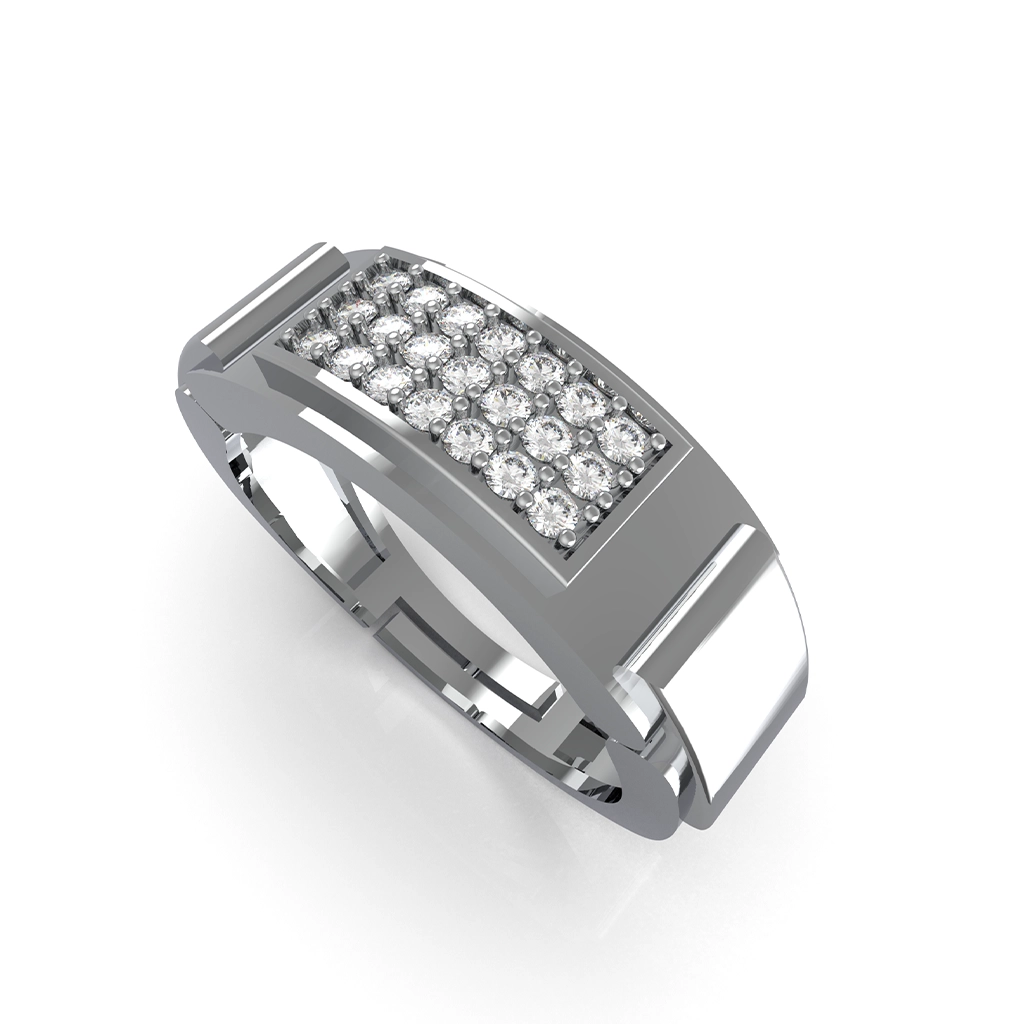 Modern Minimalist Men's Silver Adjustable Ring
