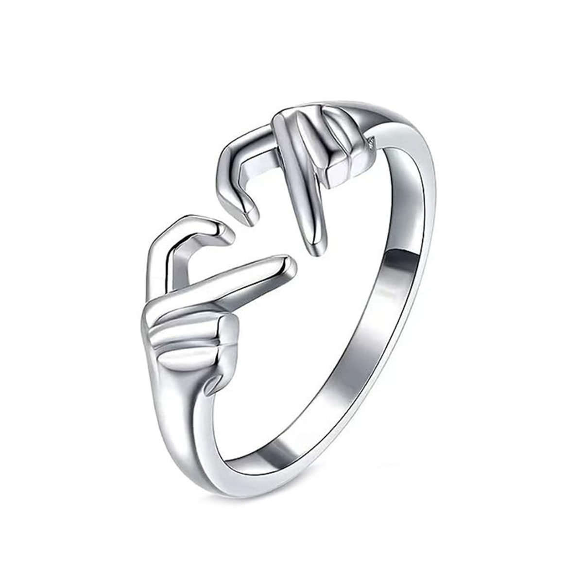 Adjustable 925 Sterling Silver Heart Ring - Chunky Thumb Or Statement Ring, Boho Love Jewelry, UK Made